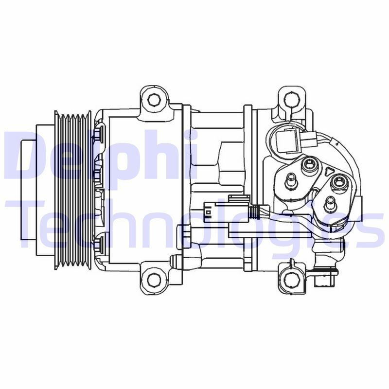 DELPHI CS20499 Air conditioning compressor 6ZSE16, PAG 46, with PAG compressor oil