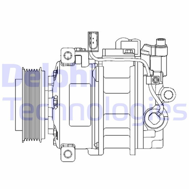 DELPHI CS20522 Air conditioning compressor 7SEU17, PAG 46, with PAG compressor oil
