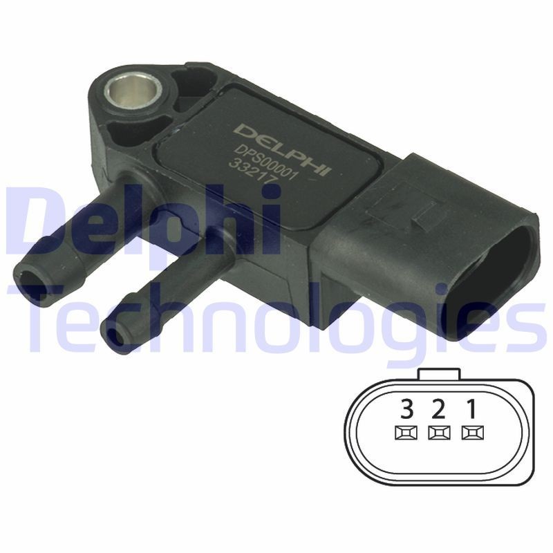 Audi A1 Sensor, exhaust pressure DELPHI DPS00001 cheap