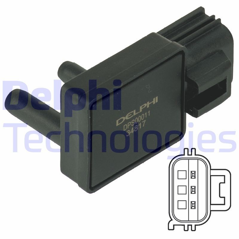 Great value for money - DELPHI Sensor, exhaust pressure DPS00011