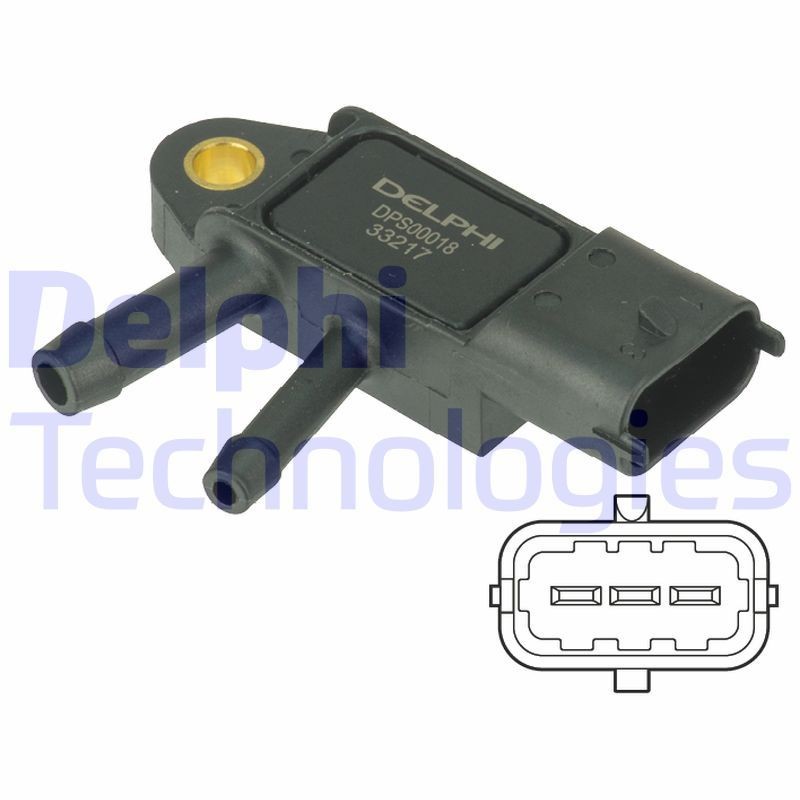 93185556 DELPHI Number of pins: 3-pin connector Sensor, exhaust pressure DPS00018 buy