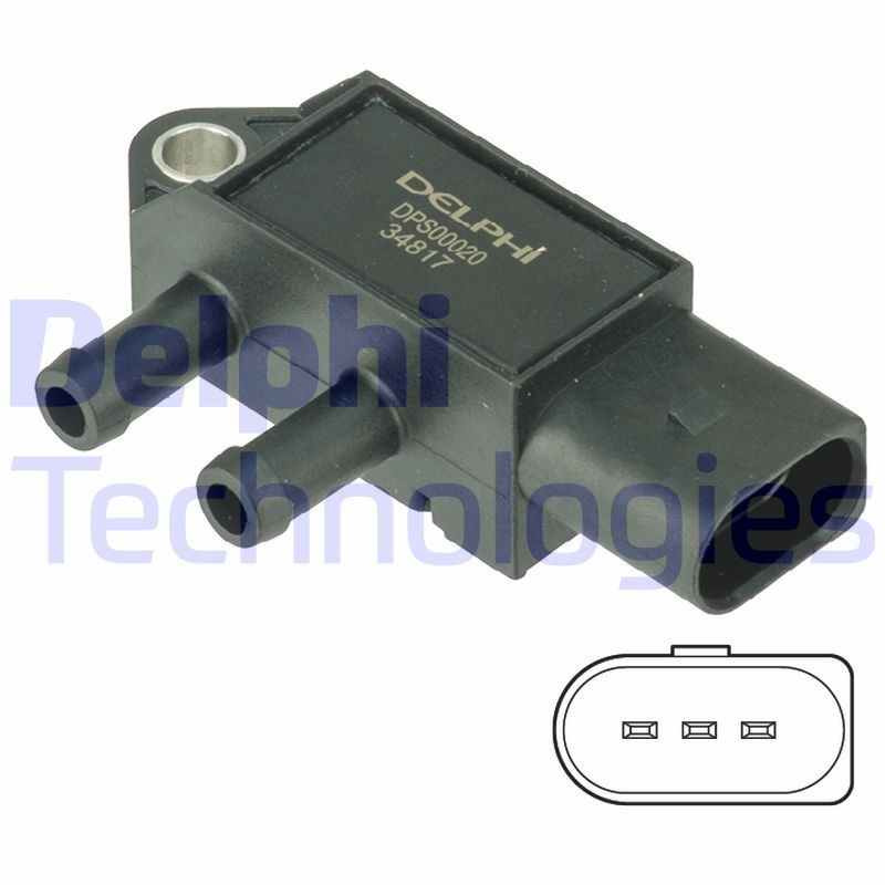 DELPHI Sensor, exhaust pressure DPS00020 Audi A6 2014