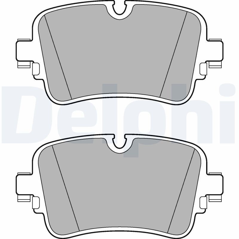 DELPHI LP3274 Brake pad set prepared for wear indicator, with anti-squeak plate, with accessories