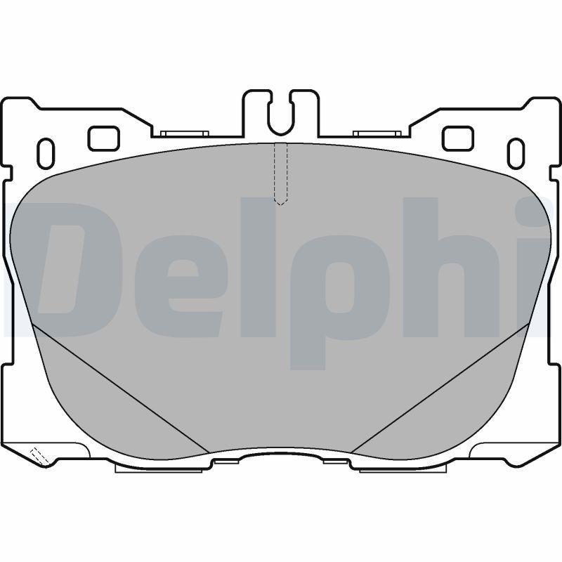 DELPHI LP3276 Brake pad set prepared for wear indicator, with anti-squeak plate, without accessories