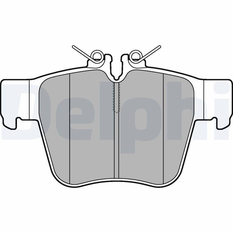 DELPHI LP3277 Brake pad set prepared for wear indicator, with anti-squeak plate, without accessories
