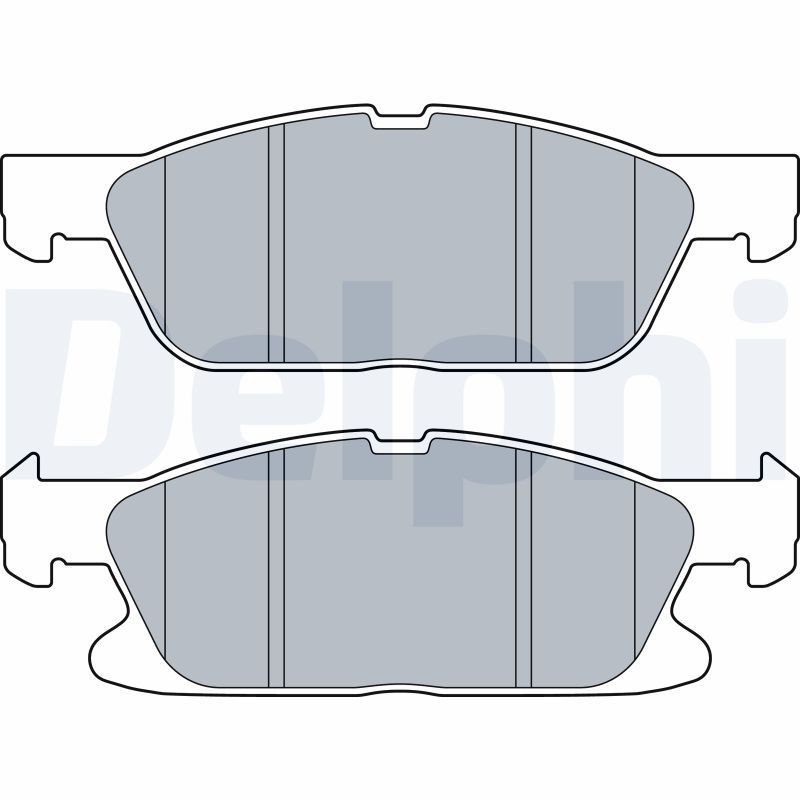 DELPHI LP3280 Brake pad set not prepared for wear indicator, with anti-squeak plate, without accessories