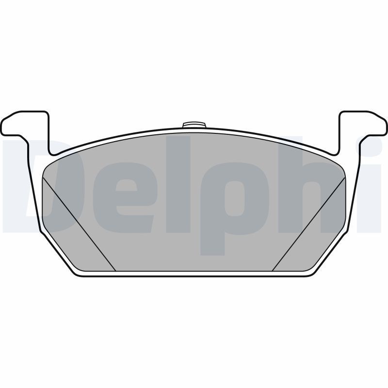 DELPHI LP3287 Brake pad set not prepared for wear indicator, with anti-squeak plate, without accessories