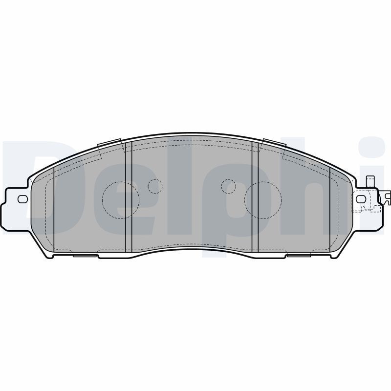 DELPHI LP3291 Brake pad set with acoustic wear warning, without anti-squeak plate, without accessories