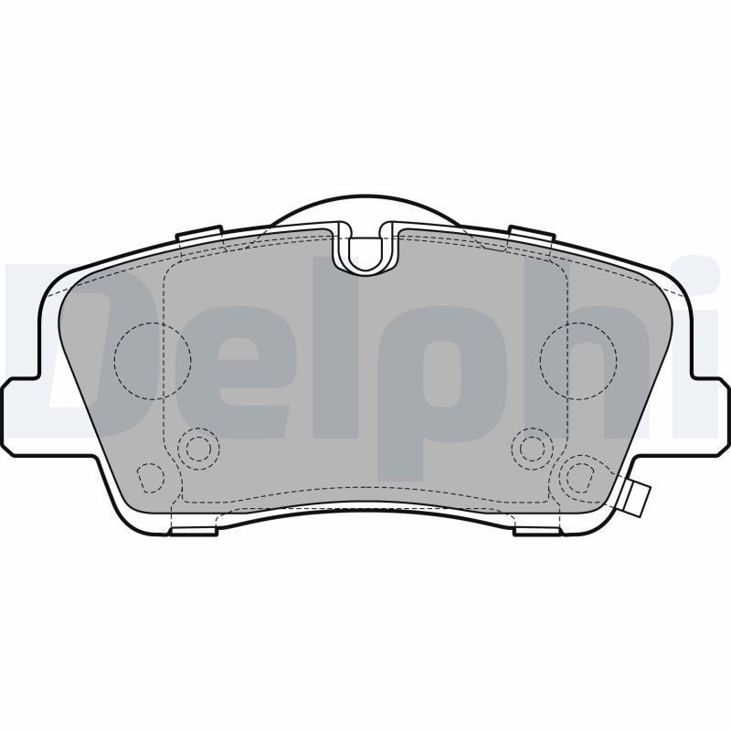 DELPHI LP3295 Brake pad set with acoustic wear warning, with anti-squeak plate, without accessories