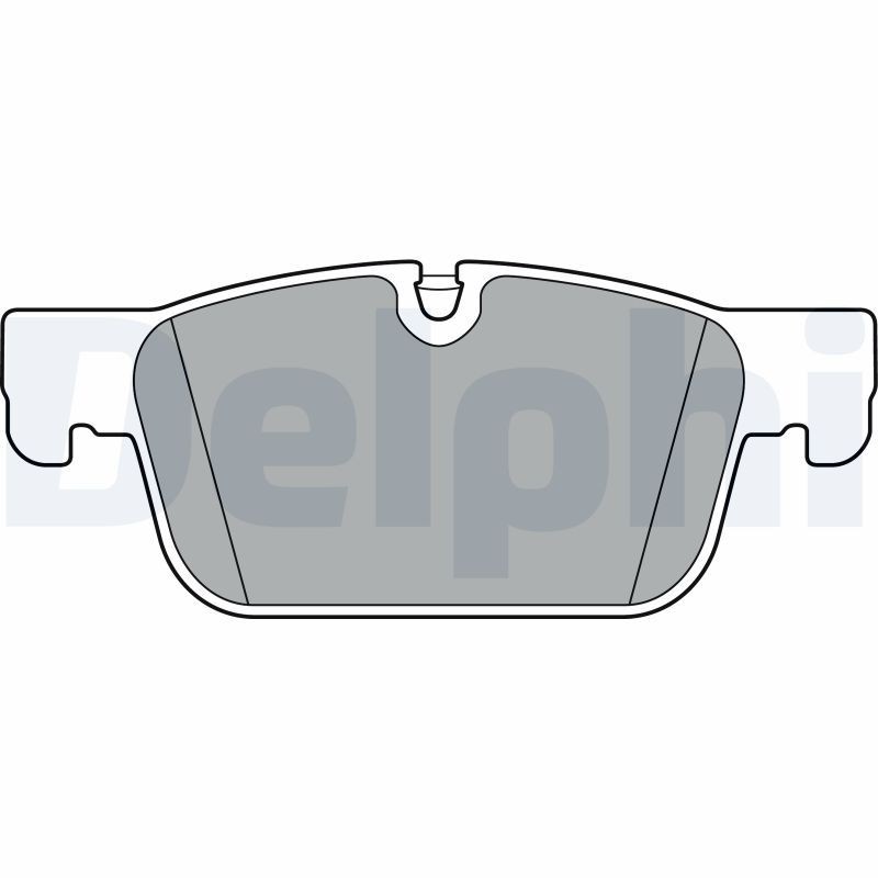 DELPHI LP3300 Brake pad set prepared for wear indicator, with anti-squeak plate, without accessories