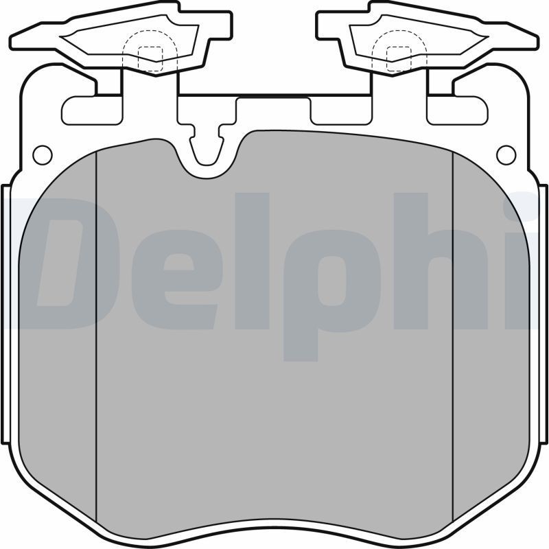 DELPHI LP3304 Brake pad set prepared for wear indicator, with anti-squeak plate, without accessories