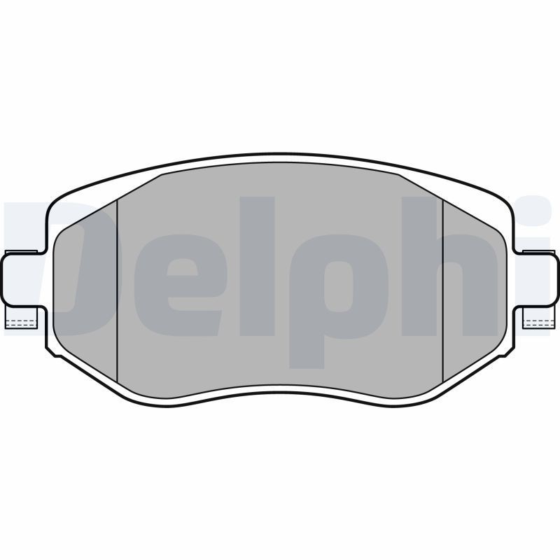 DELPHI LP3306 Brake pad set prepared for wear indicator, with anti-squeak plate, with accessories