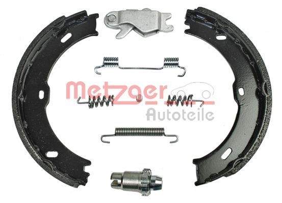 METZGER Rear Axle Left, Rear Axle Right, with accessories, with expander kit and adjusters Width: 25mm Brake shoe set, parking brake 0152008 buy