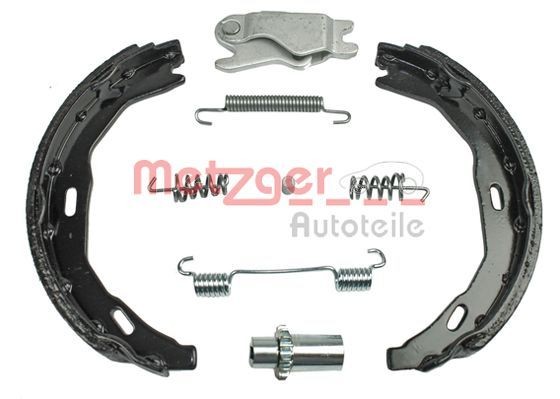 METZGER Rear Axle Left, Rear Axle Right, with accessories, with expander kit and adjusters Width: 25mm Brake shoe set, parking brake 0152014 buy
