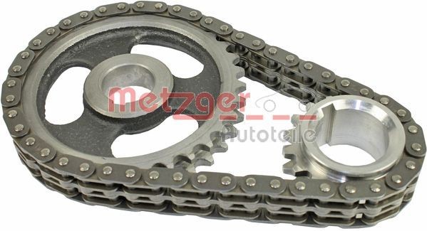 7500011 METZGER Timing chain set SEAT Duplex, Closed chain