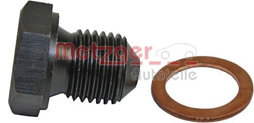 8030003 METZGER Drain plug RENAULT M14x1,5, Steel, Spanner Size: 19, with seal ring