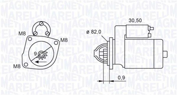 Original MAGNETI MARELLI MQS1552 Starter motors 063721552010 for FIAT DUCATO