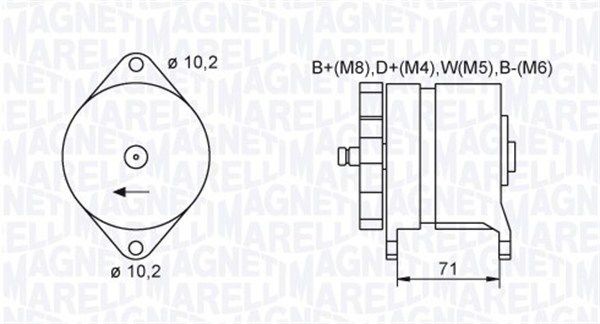 063731438010 MAGNETI MARELLI Lichtmaschine IVECO EuroTech MP