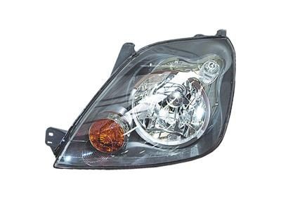 VAN WEZEL 1806961 Headlight Left, H4, yellow, for right-hand traffic, with motor for headlamp levelling, with bulb cover, P43t
