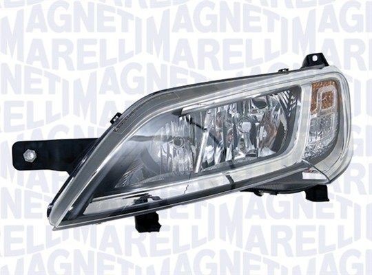 Front lights MAGNETI MARELLI Right, WY21W, W21/5W, H7, Halogen, without front fog light, with indicator, with low beam, for right-hand traffic, with bulbs - 712501001129