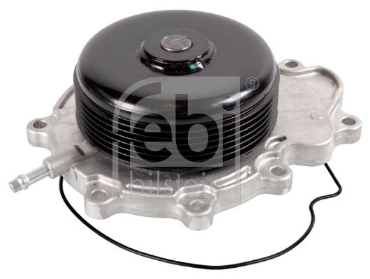 FEBI BILSTEIN 103075 Water pump Aluminium, non-switchable water pump, with seal ring, Mechanical, Metal