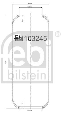 FEBI BILSTEIN Rear Axle Boot, air suspension 103245 buy