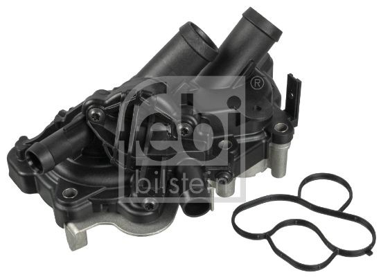 FEBI BILSTEIN 103347 Water pump Number of Teeth: 28, Cast Aluminium, with thermostat, Plastic, with housing