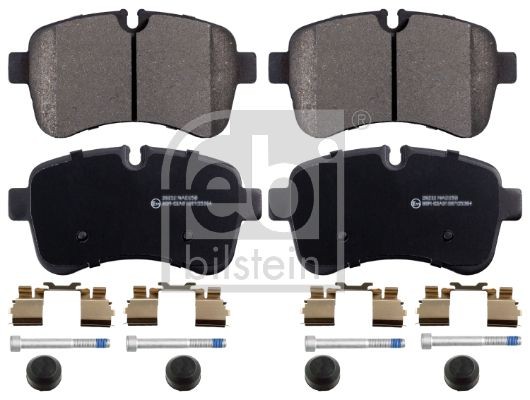 29232 FEBI BILSTEIN Rear Axle, prepared for wear indicator, with fastening material, with sliding plate Width: 73mm, Thickness 1: 20,5mm Brake pads 16937 buy