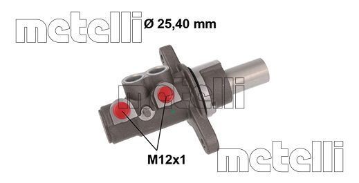 METELLI D1: 25,40 mm, Aluminium Master cylinder 05-0878 buy