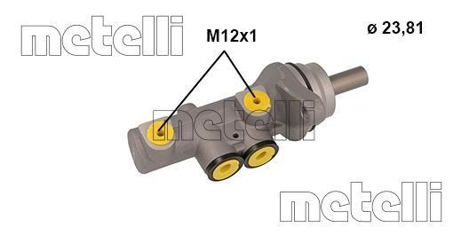 METELLI D1: 23,81 mm, Aluminium Master cylinder 05-1142 buy