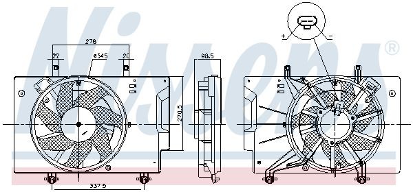 OEM-quality NISSENS 85810 Radiator cooling fan