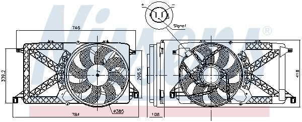 OEM-quality NISSENS 85827 Radiator cooling fan