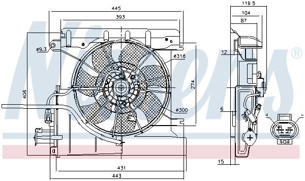 OEM-quality NISSENS 85939 Radiator cooling fan