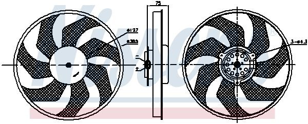 OEM-quality NISSENS 85956 Radiator cooling fan