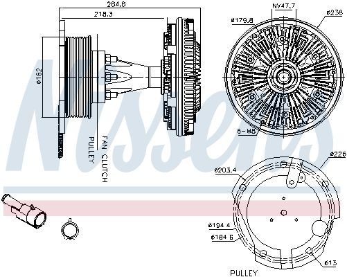 NISSENS Radiator fan clutch 5801687224NE buy online
