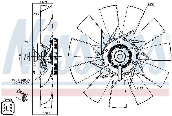 OEM-quality NISSENS 86131 Radiator cooling fan