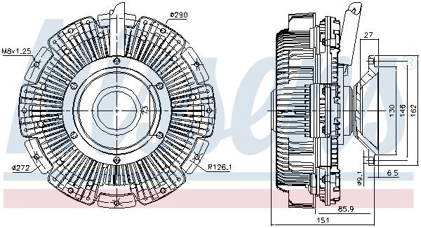 OEM-quality NISSENS 86152 Engine fan clutch