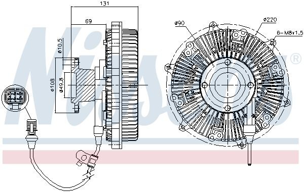 OEM-quality NISSENS 86164 Engine fan clutch