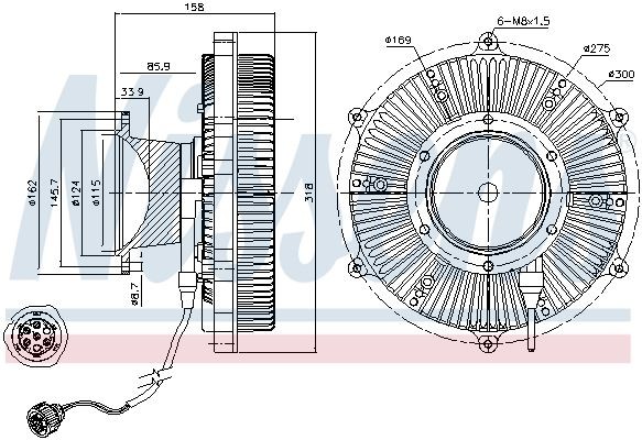 OEM-quality NISSENS 86169 Engine fan clutch