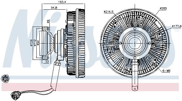 OEM-quality NISSENS 86198 Engine fan clutch