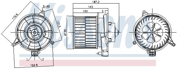 OEM-quality NISSENS 87312 Heater fan motor
