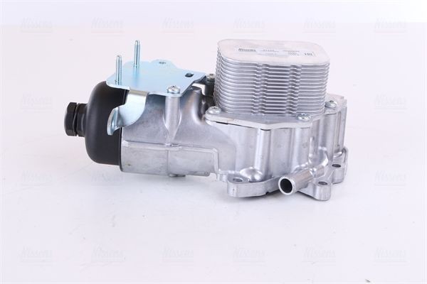 91124 NISSENS Engine oil cooler MAZDA with oil filter housing, with gaskets/seals
