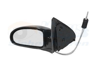 VAN WEZEL 1858803 Wing mirror Left, black, Complete Mirror, Convex, Internal Adjustment, Control: cable pull