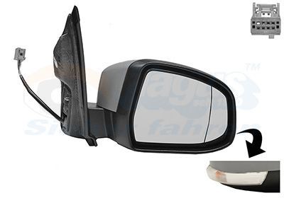 VAN WEZEL 1866808 originali FORD Specchietto retrovisore Dx, con la prima mano, asferico, per regolazione elettrica specchio, Specchio completo, termico