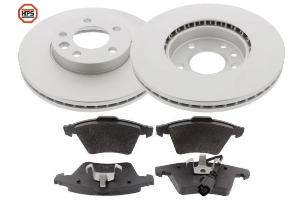 MAPCO 47779HPS Brake discs and pads set Front Axle, Vented, incl. wear warning contact