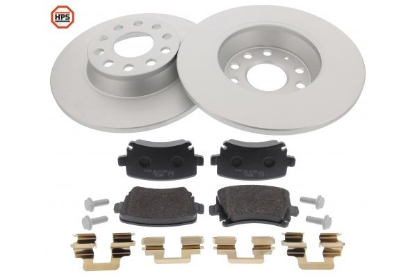 MAPCO Rear Axle, solid, with accessories, with bolts/screws, with brake caliper screws, prepared for wear indicator, excl. wear warning contact Ø: 282mm, Brake Disc Thickness: 12, 17,1mm Brake discs and pads 47841HPS buy