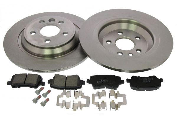 MAPCO Rear Axle, solid Ø: 302mm, Brake Disc Thickness: 11, 17,3mm Brake discs and pads 47974 buy
