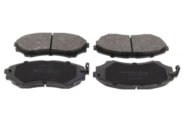 MAPCO 6676 Brake pad set Front Axle, with acoustic wear warning, with anti-squeak plate