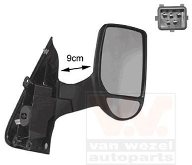 VAN WEZEL Right, Complete Mirror, Convex, for electric mirror adjustment, Heatable, Short mirror arm Side mirror 1898808 buy