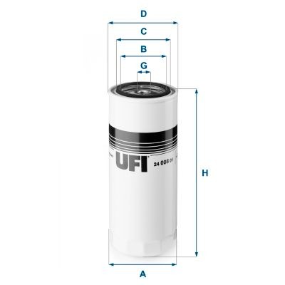 UFI 24.008.01 Fuel filter 5801-36-44.81
